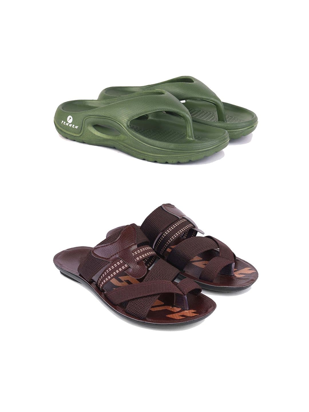 PENNEN Men Set Of 2 Anti-Skid Thong Flip-Flops - view 1