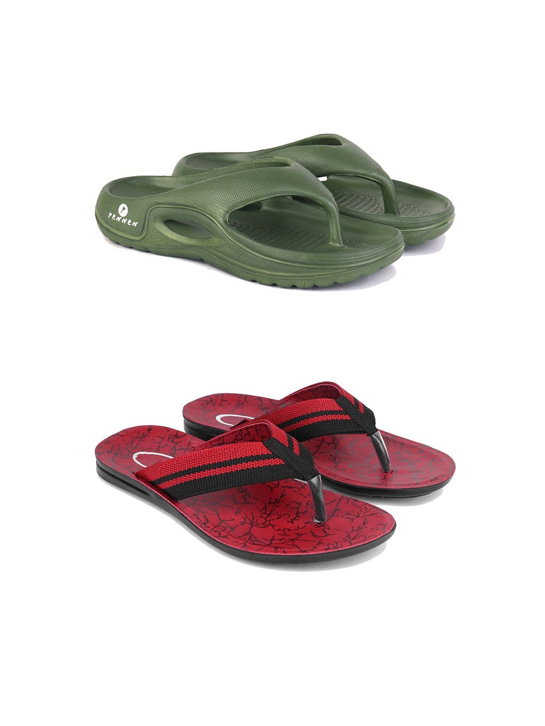 PENNEN Men Set Of 2 High Quality & Soft Thong Flip-Flops - view 1