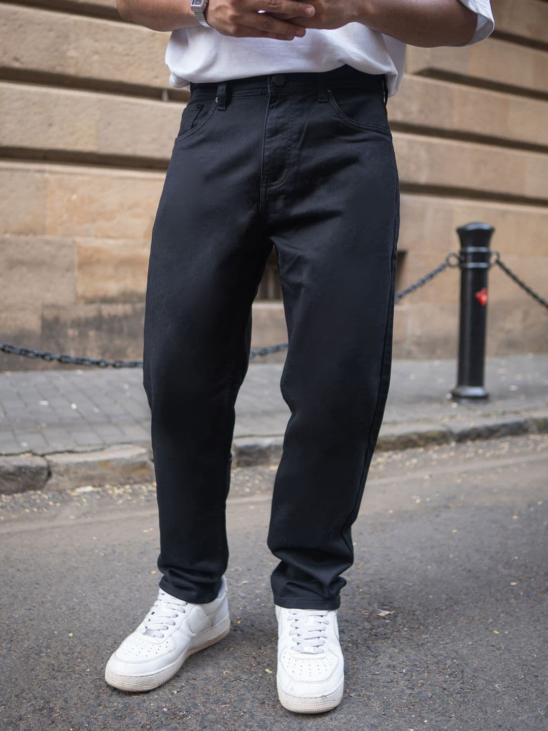 Powerlook Men Black Regular Fit Mid-Rise Stretchable Jeans thumbnail 7