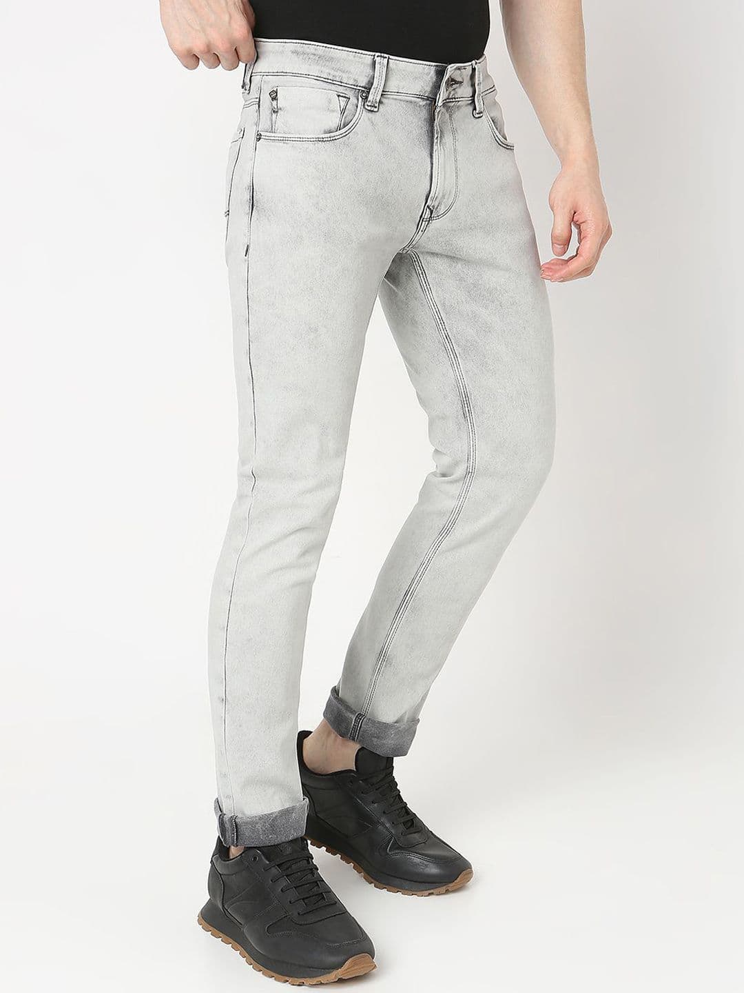 SPYKAR Men Regular Fit Mid-Rise Low Distress Heavy Fade Jeans thumbnail 3