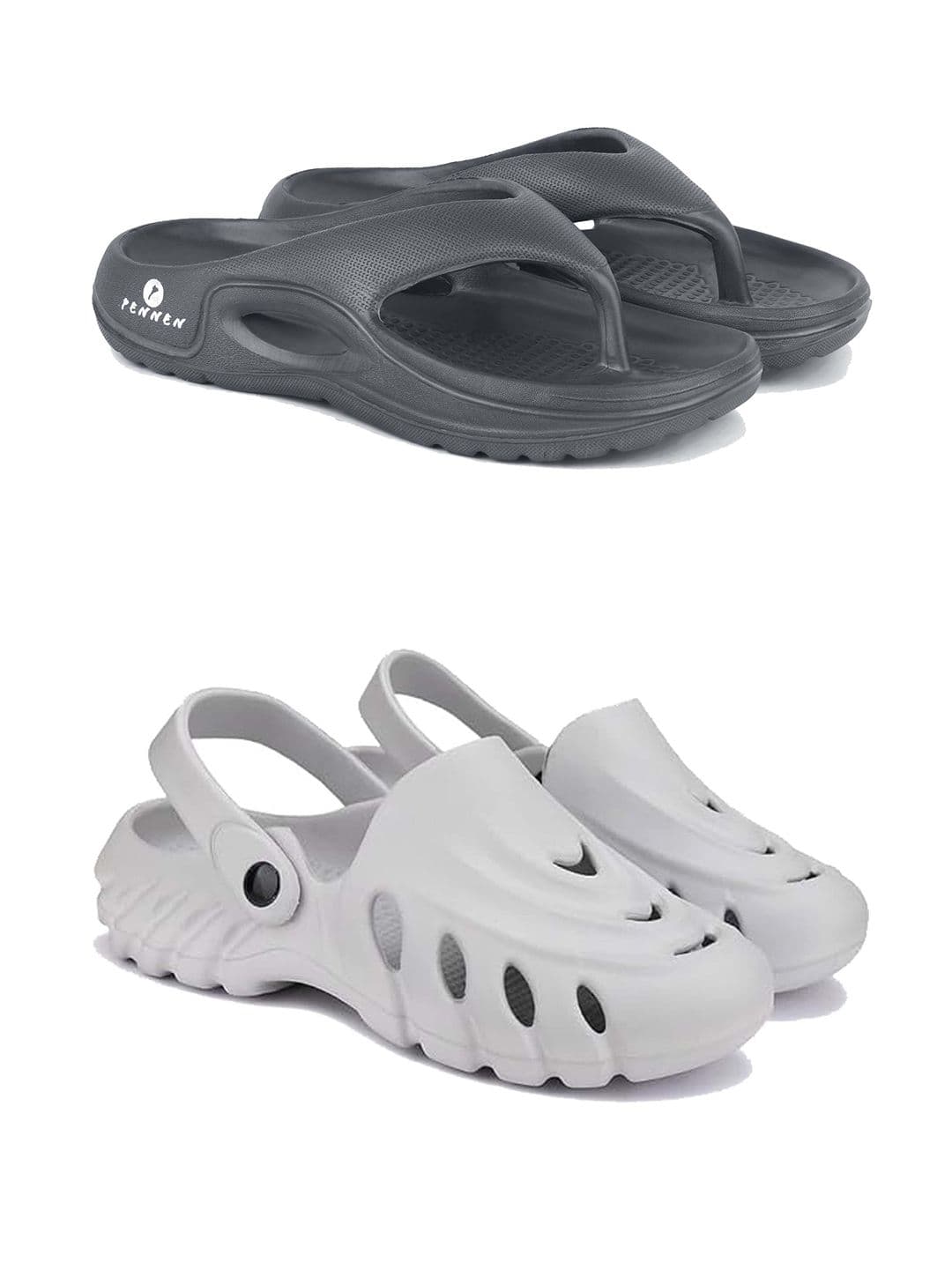 PENNEN Men Set Of 2 Self-Design Flip-Flops - view 1