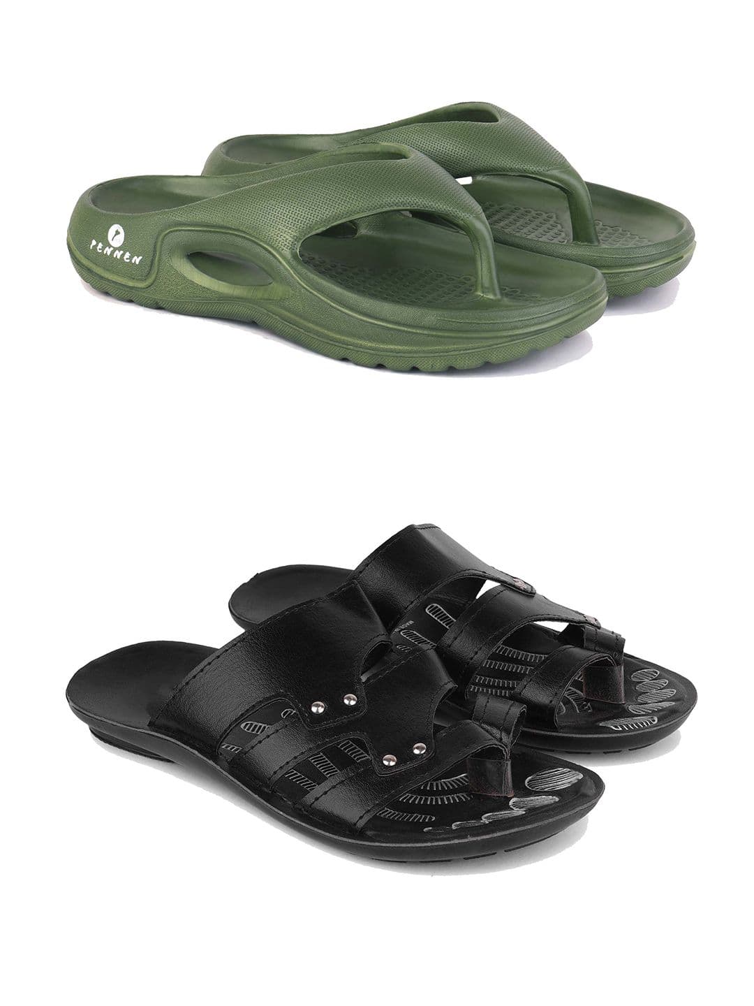 PENNEN Set Of 2 Comfort Sandals & Thong Flip Flops - view 1