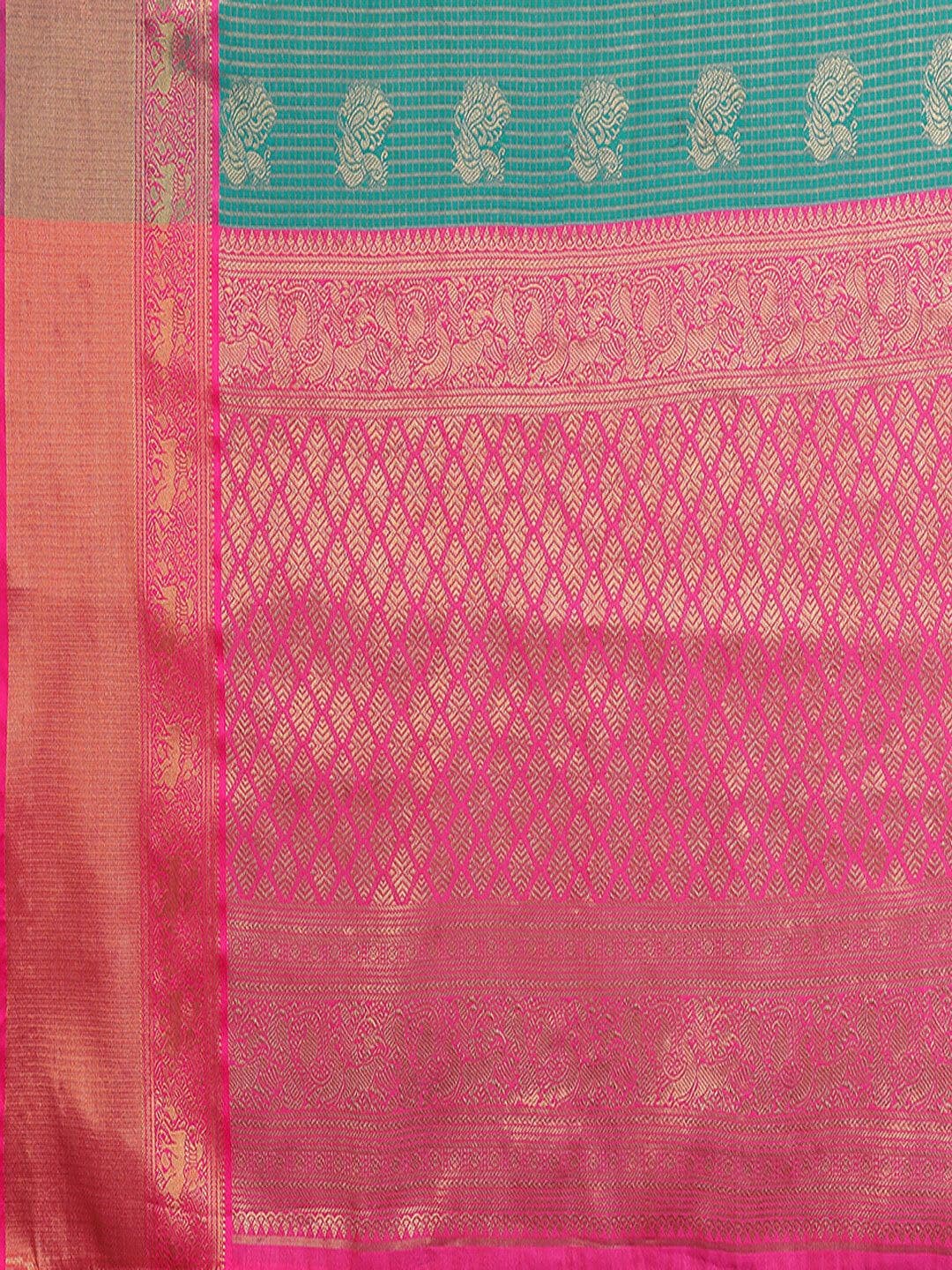 VILLAGIUS Floral Woven Design  Designer Kanjeevaram Saree thumbnail 2
