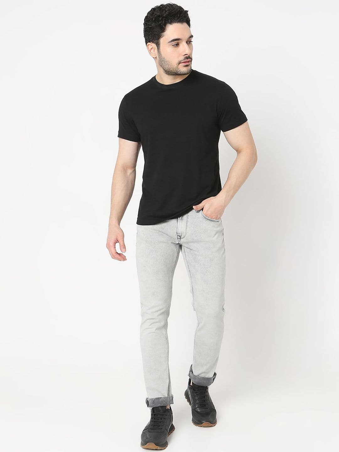 SPYKAR Men Regular Fit Mid-Rise Low Distress Heavy Fade Jeans thumbnail 6