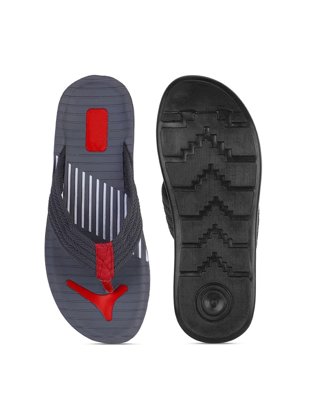 PENNEN Men Pack Of 2 Solid Casual Thong Flip Flops thumbnail 3