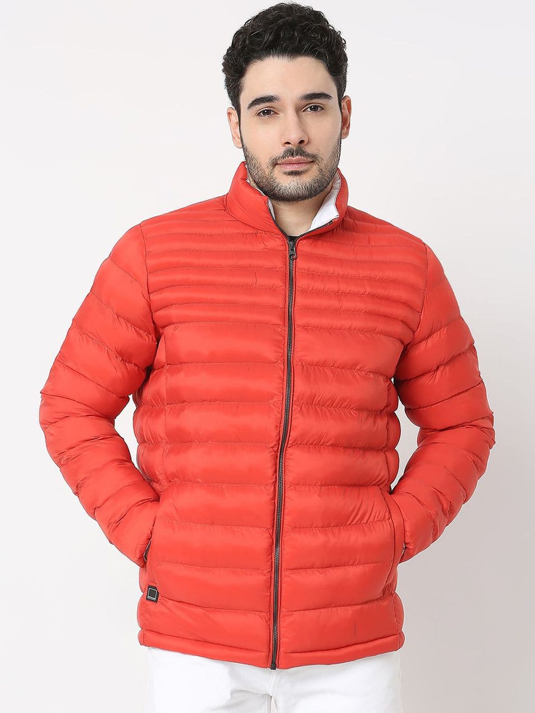 SPYKAR Men Camouflage Striped Longline Puffer Jacket - view 1