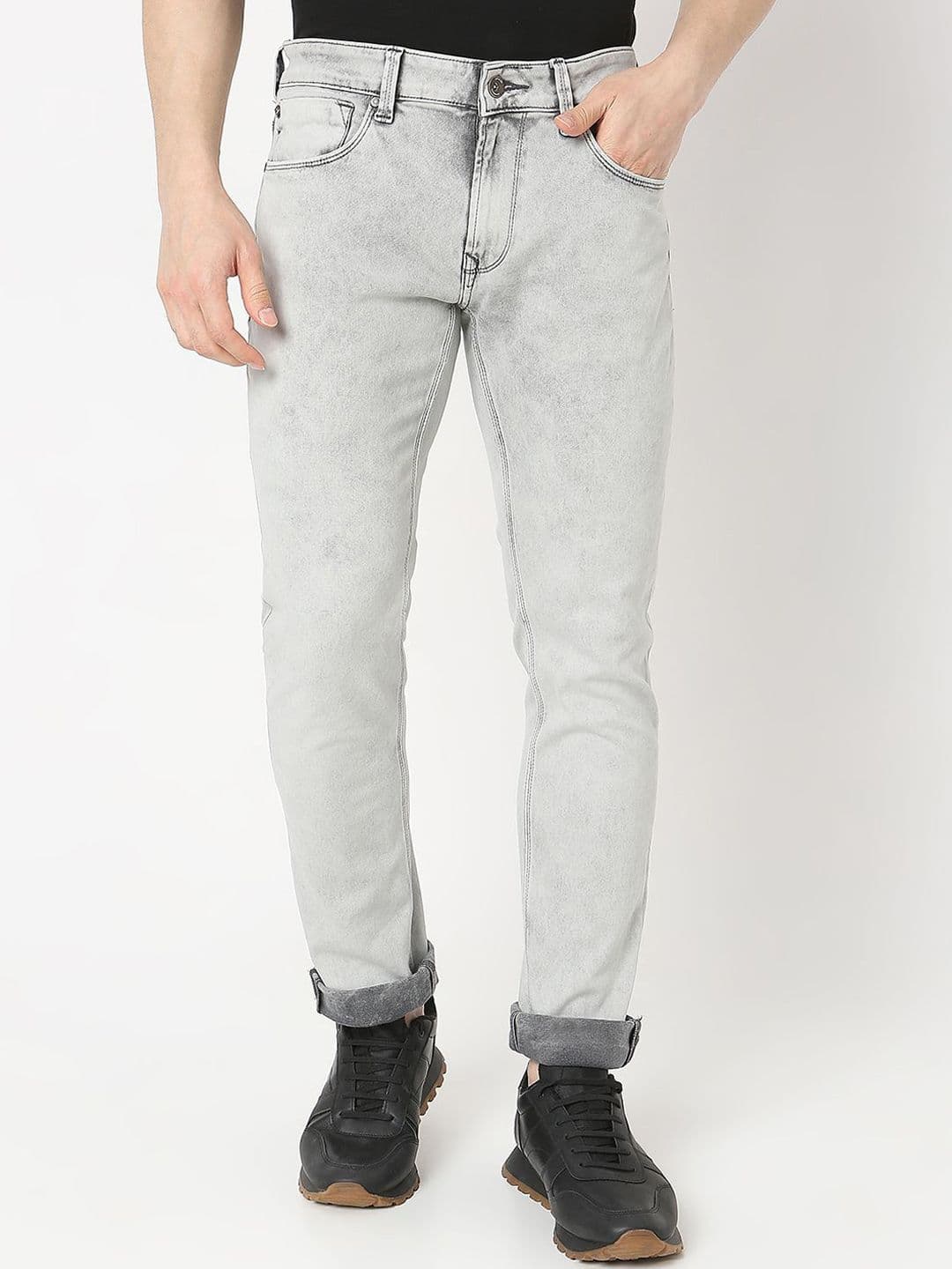 SPYKAR Men Regular Fit Mid-Rise Low Distress Heavy Fade Jeans - view 1