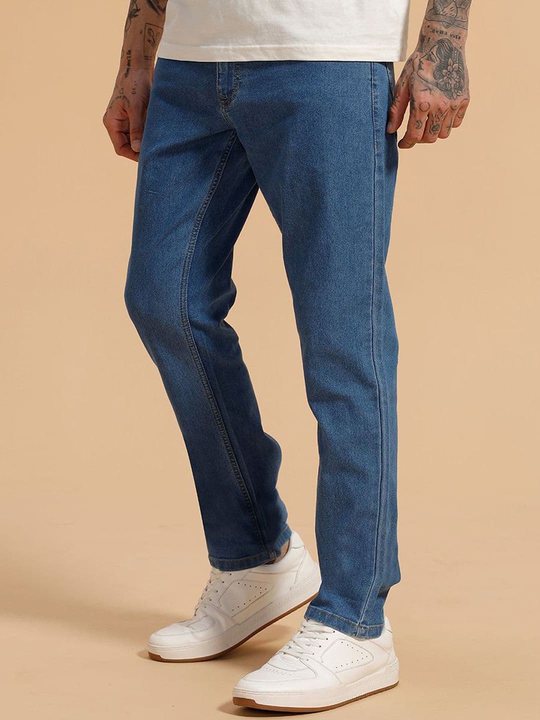 WROGN Men Comfort Slim Fit Mid-Rise Jeans thumbnail 4