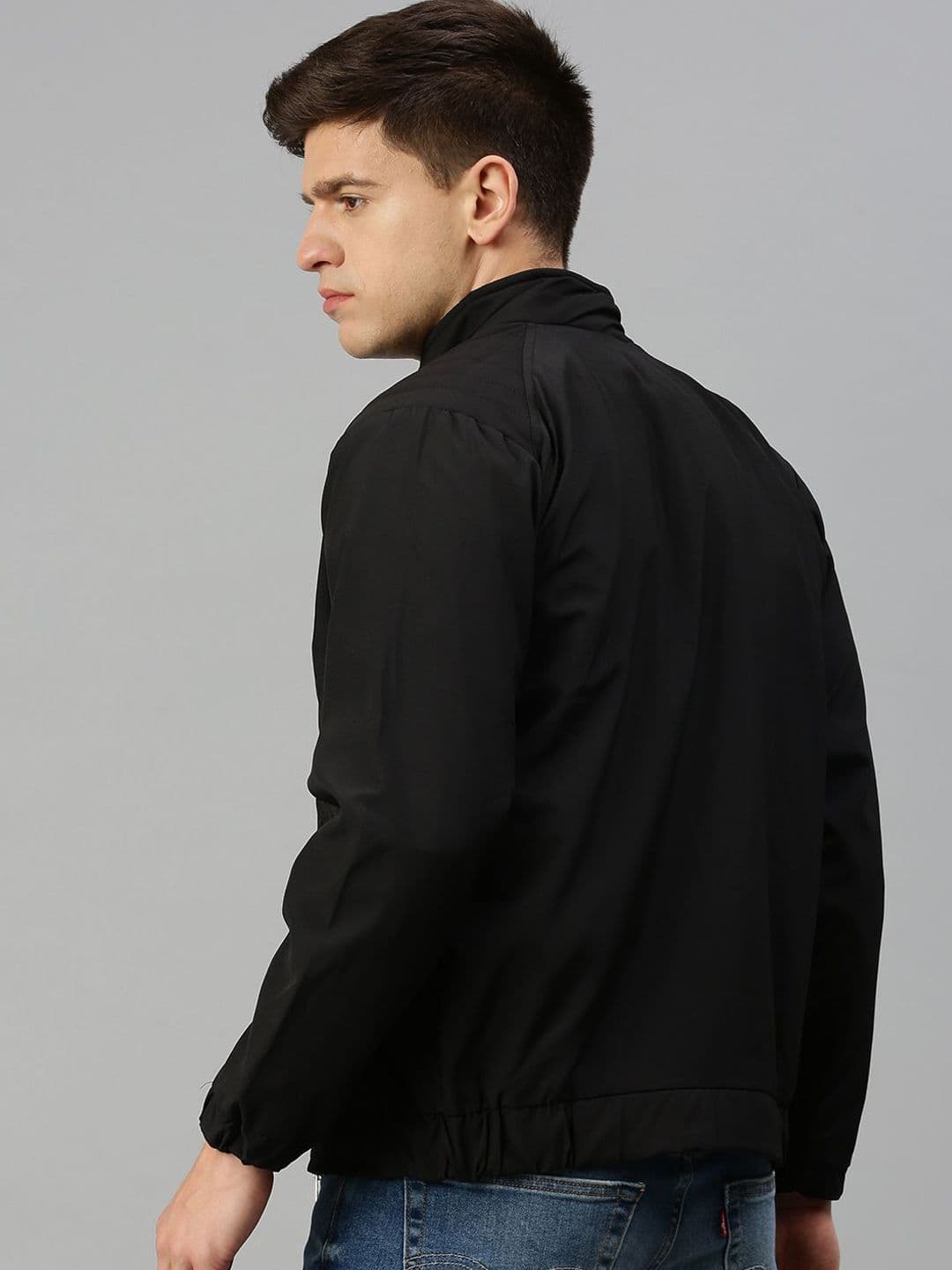 VOXATI Men Stand Collar Open Front Jacket thumbnail 6