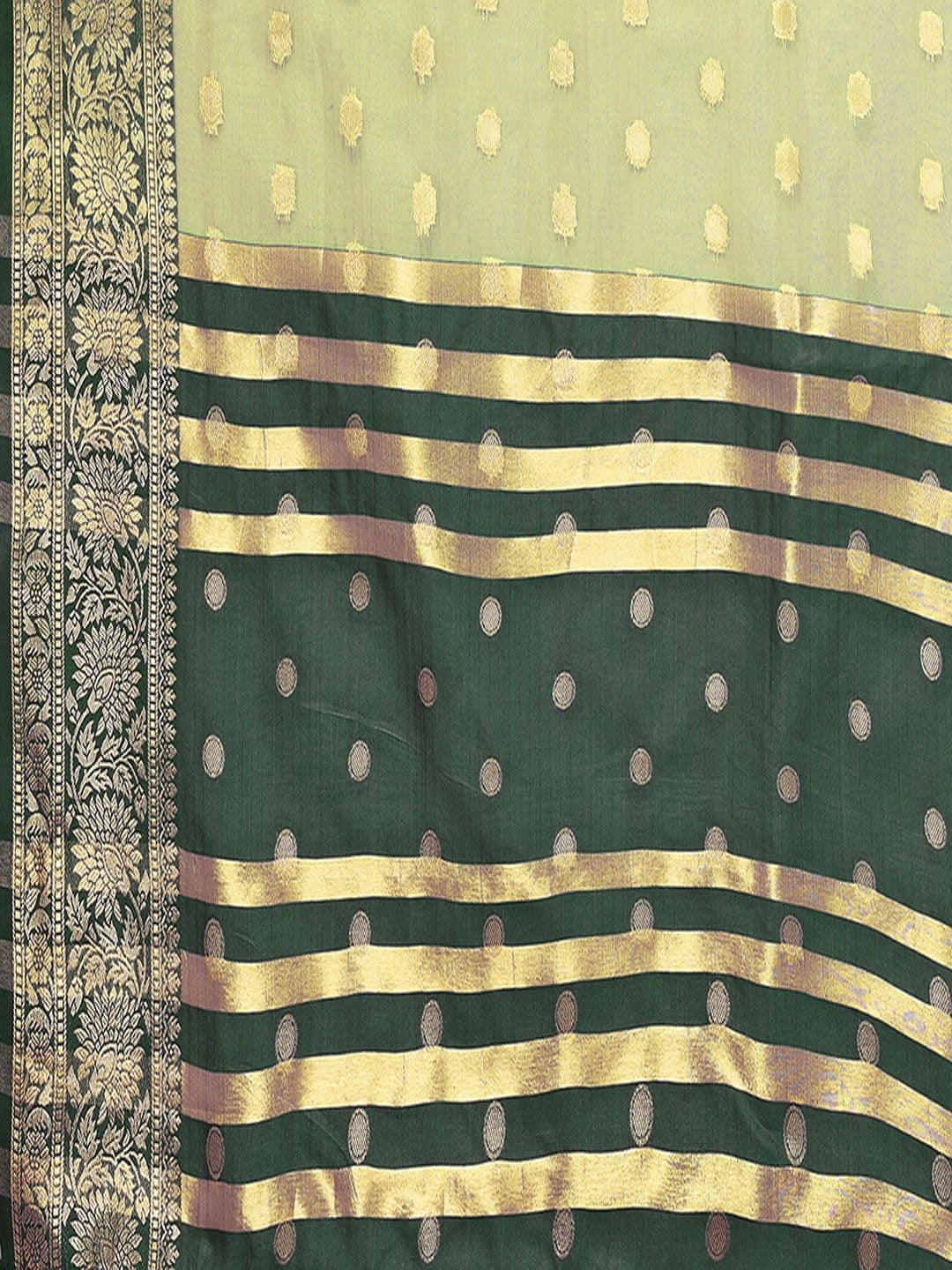 VILLAGIUS Ethnic Motifs Woven Design Organza Banarasi Saree thumbnail 6