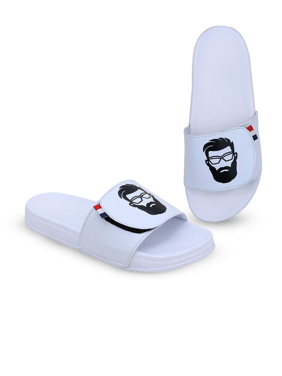 PERY PAO Stylish Graphic Printed Cushioned Footbed Sliders thumbnail 3