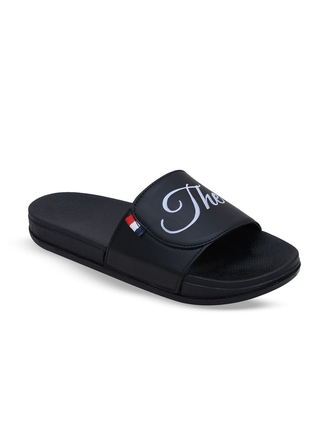 PERY PAO Typography Printed Cushioned Footbed Slippers thumbnail 3