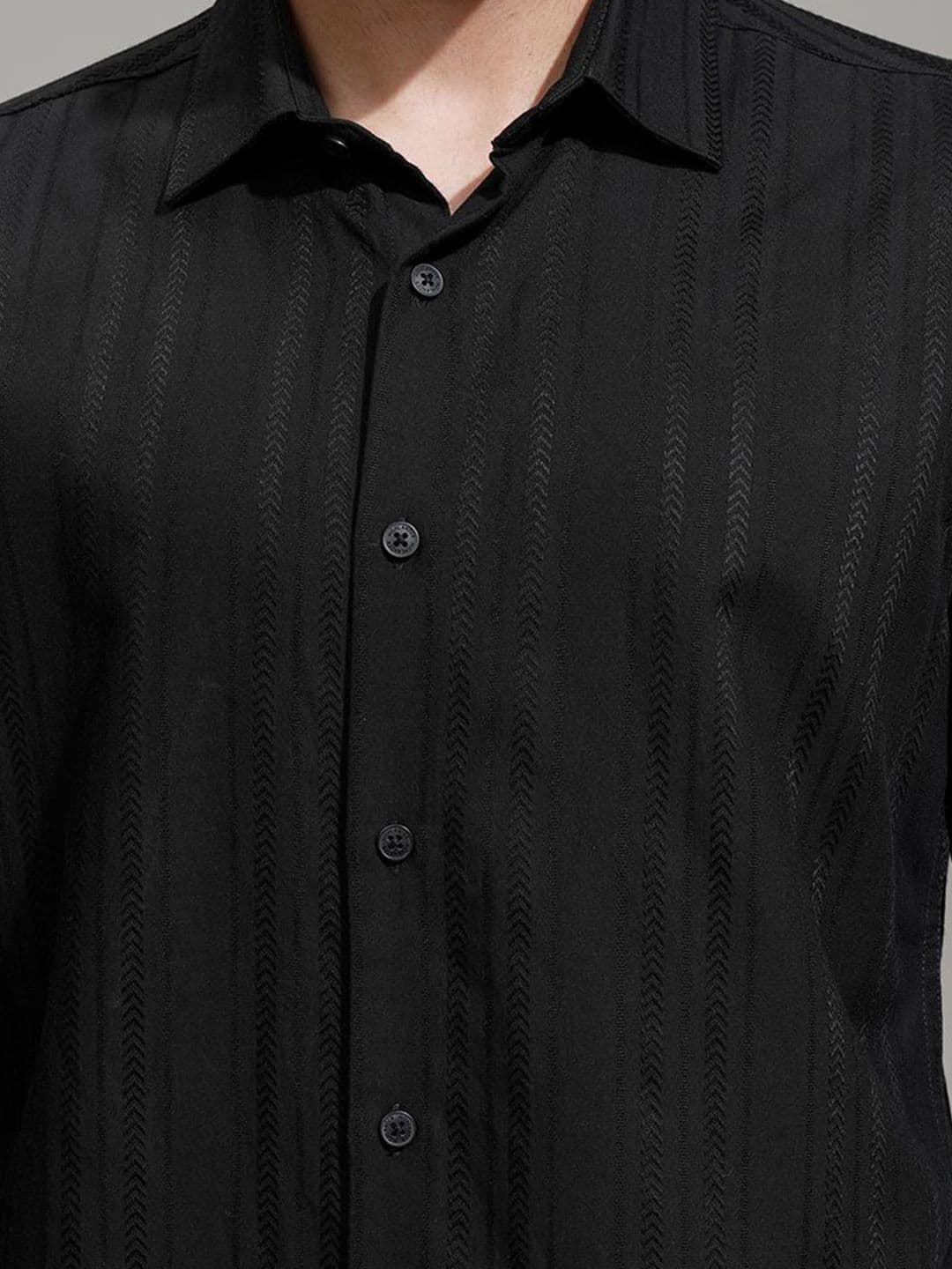 HIGHLANDER Men Comfort Striped Spread Collar Slim Fit Casual Shirt thumbnail 6