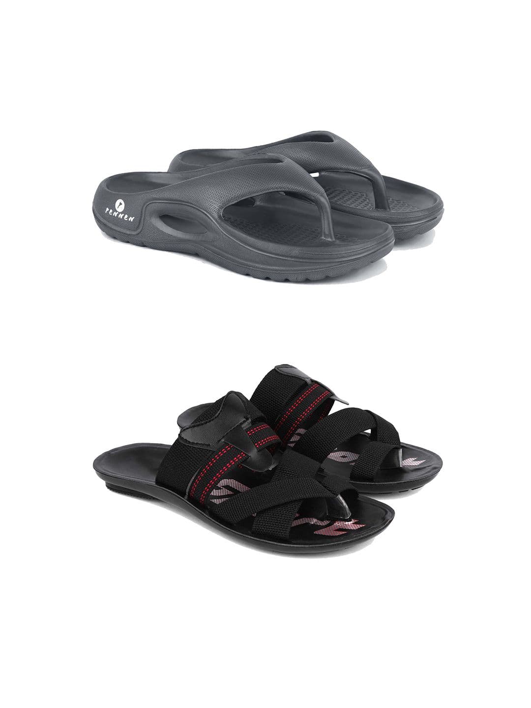 PENNEN Men Set Of 2 Anti-Skid Thong Flip-Flops - view 1