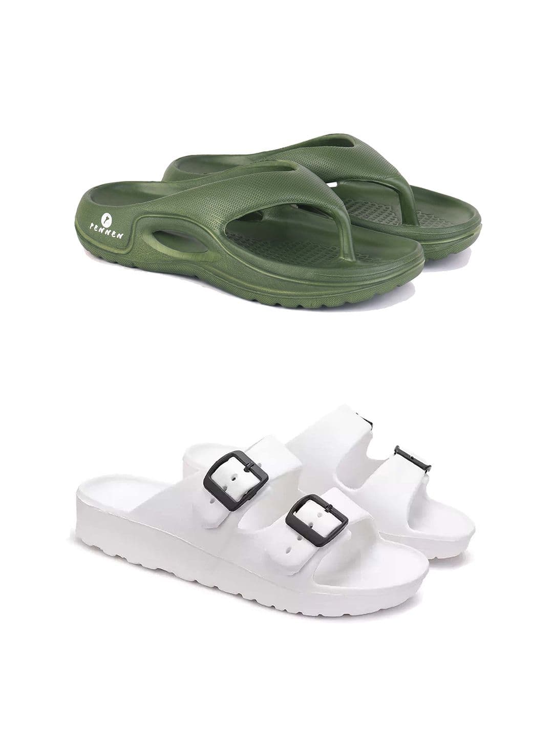 PENNEN Men Pack Of 2 Thong & Slider Flip-Flops - view 1