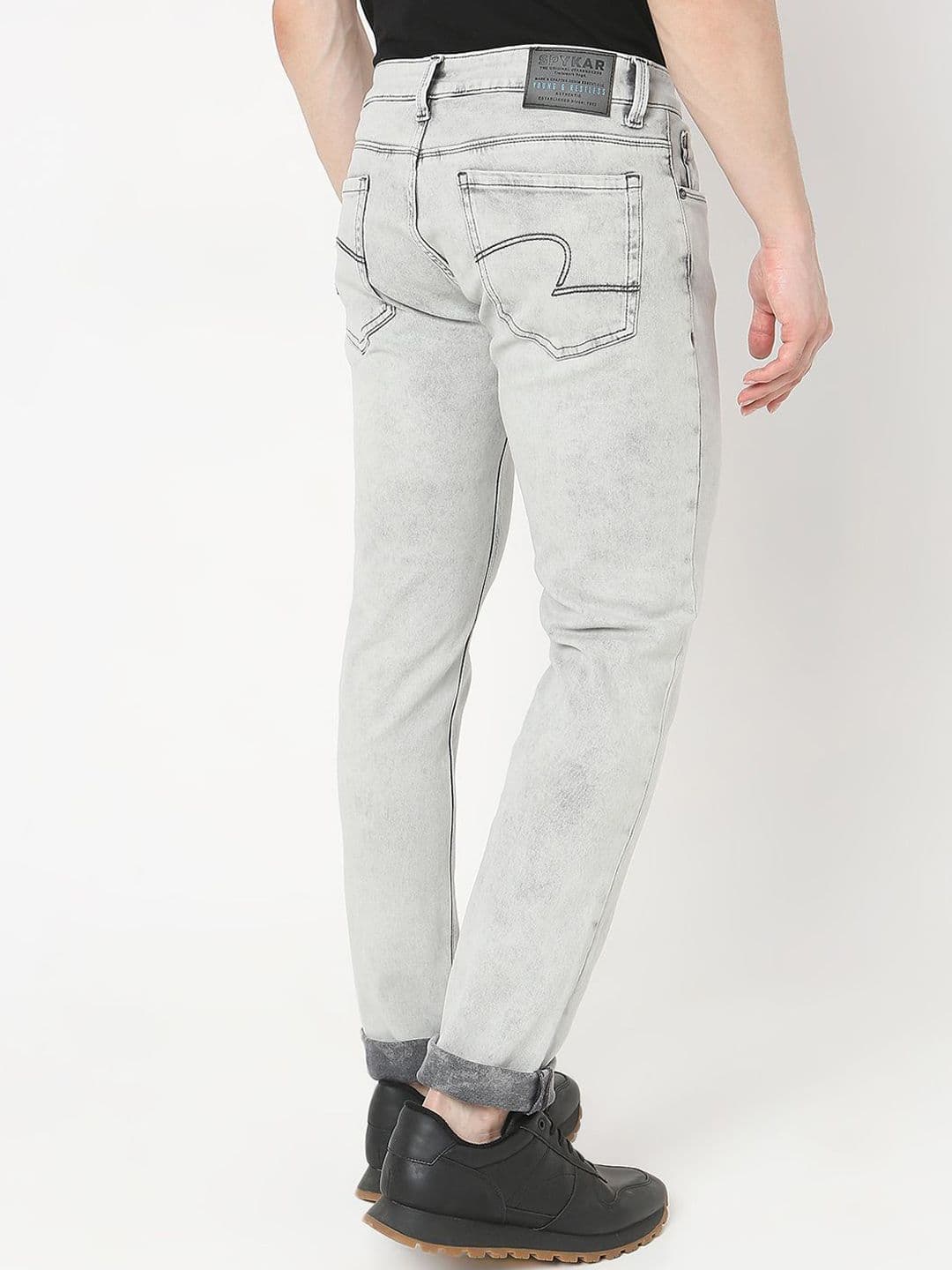 SPYKAR Men Regular Fit Mid-Rise Low Distress Heavy Fade Jeans thumbnail 7