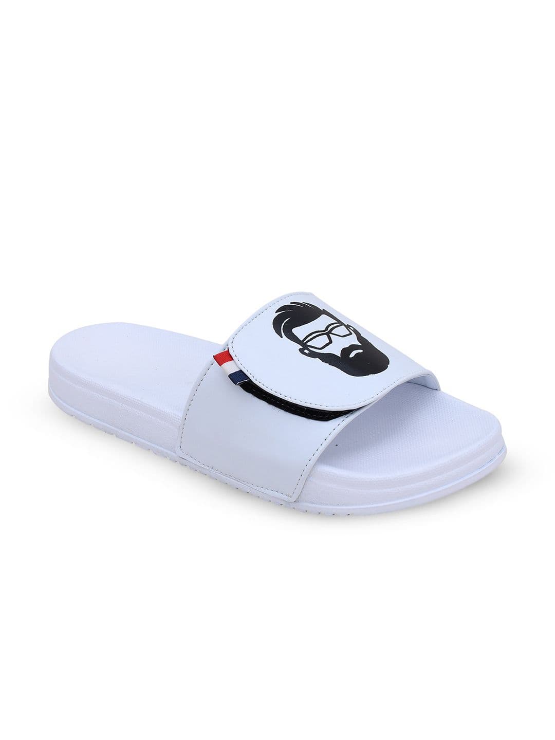 PERY PAO Stylish Graphic Printed Cushioned Footbed Sliders thumbnail 2