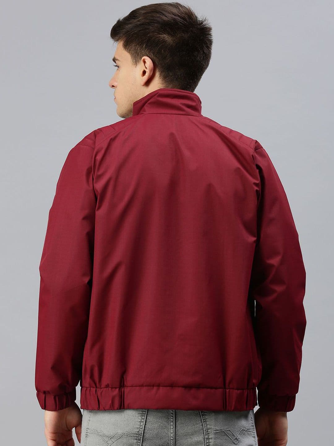 VOXATI Men Solid Windcheater Bomber Jacket thumbnail 5
