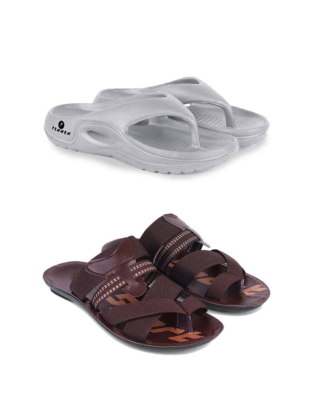 PENNEN Men Set Of 2 Anti-Skid Thong Flip-Flops - view 1