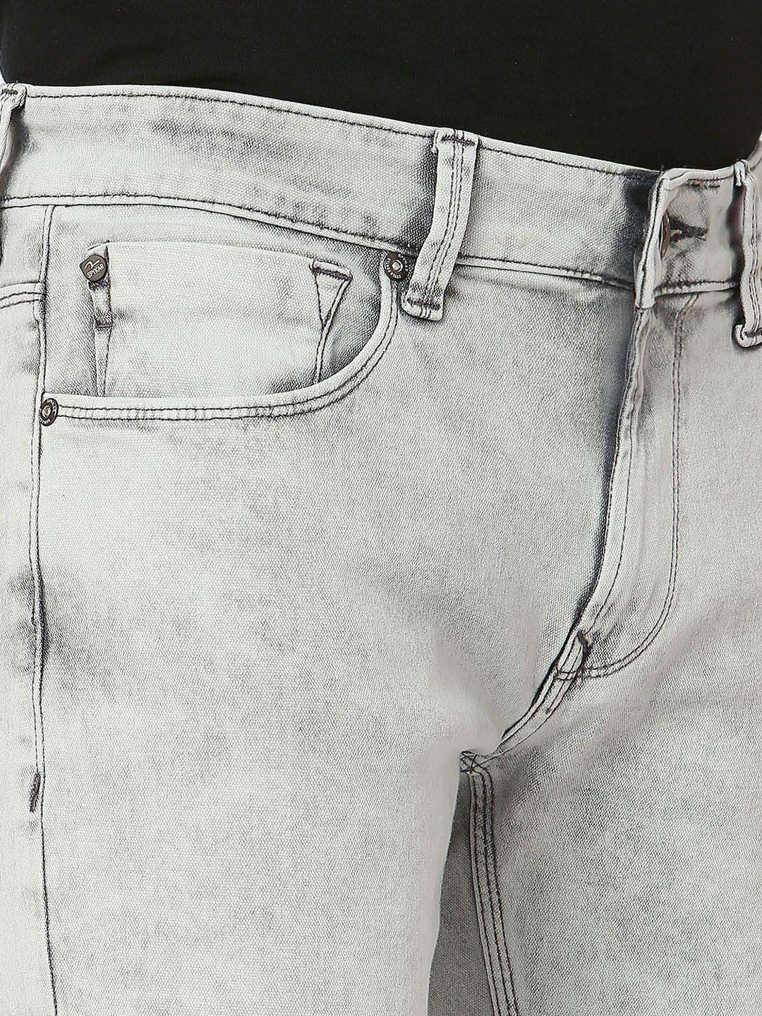 SPYKAR Men Regular Fit Mid-Rise Low Distress Heavy Fade Jeans thumbnail 2