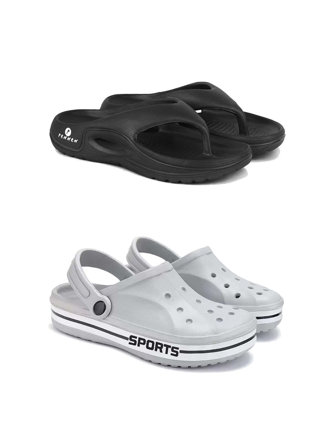 PENNEN Set Of 2 High Quality & Soft Thong Flip Flops & Clogs - view 1