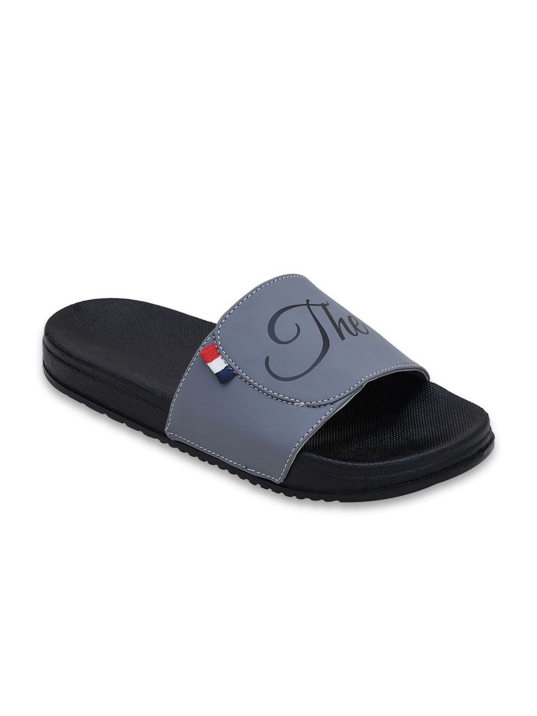 PERY PAO Typography Printed Cushioned Footbed Sliders thumbnail 3