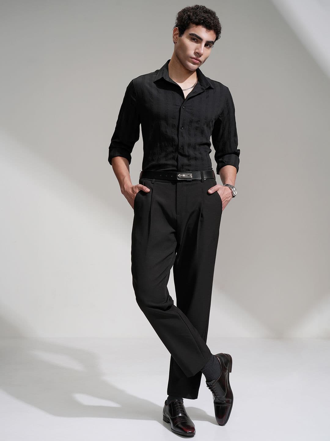 HIGHLANDER Men Comfort Slim Fit Casual Shirt thumbnail 5