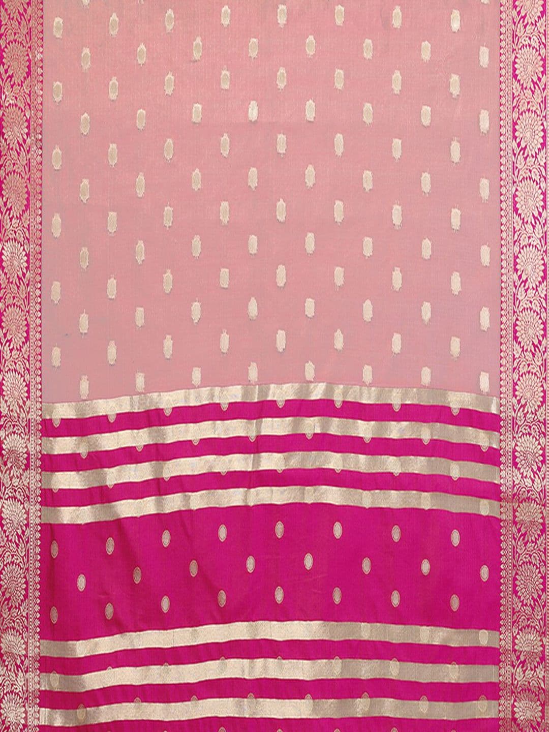 VILLAGIUS Floral Woven Design Organza Designer Banarasi Saree thumbnail 6