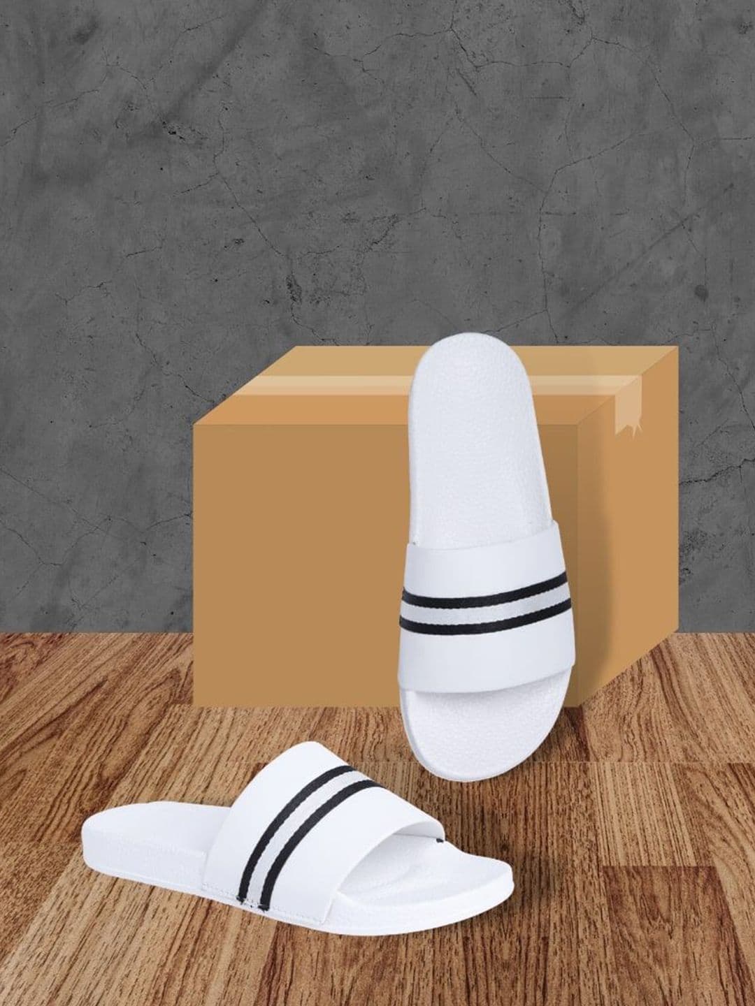 PERY PAO SStriped tylish Flip Flop Sliders - view 1