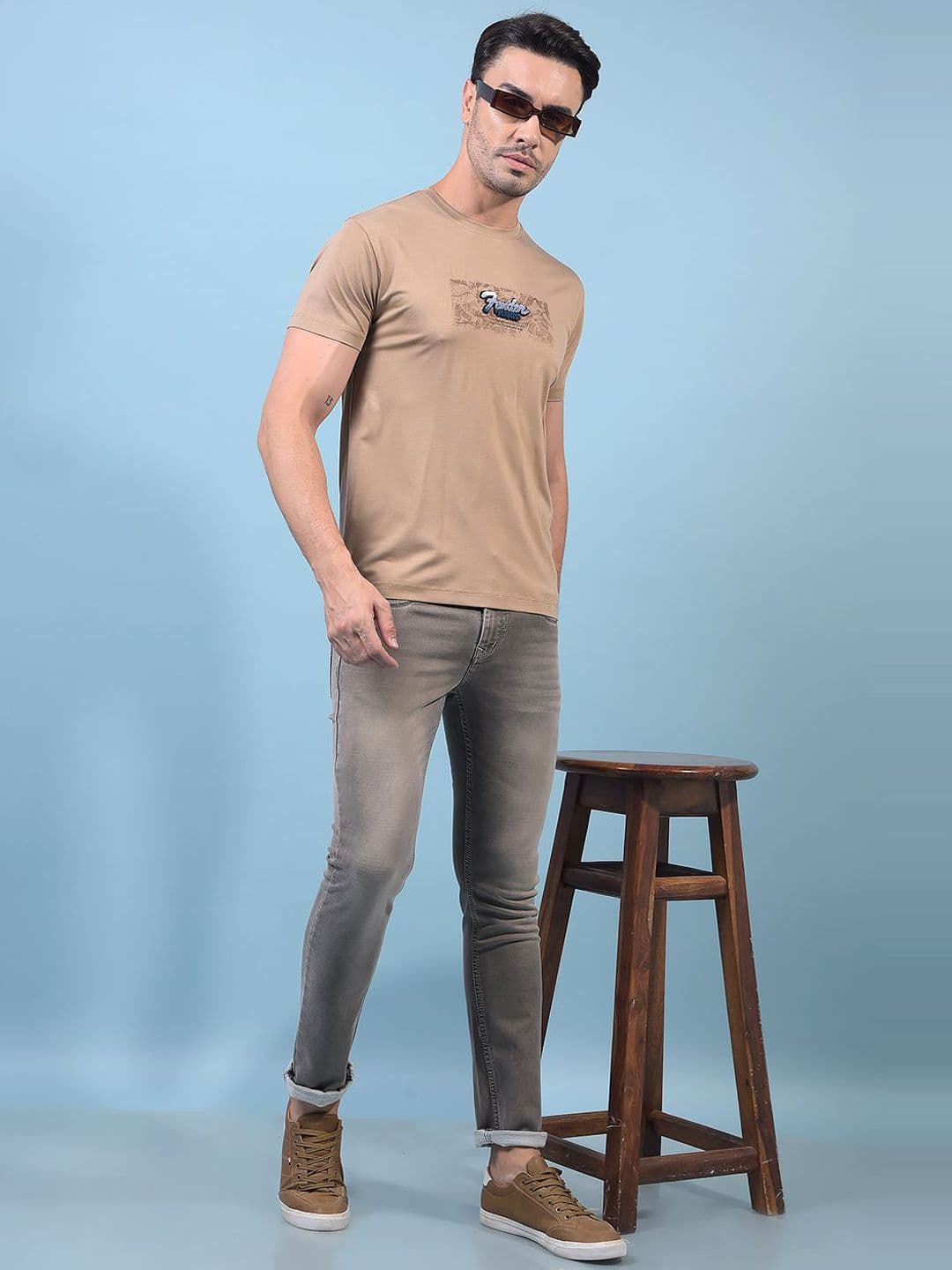Crimsoune Club Men Slim Fit Mid-Rise Heavy Fade  Jeans thumbnail 4