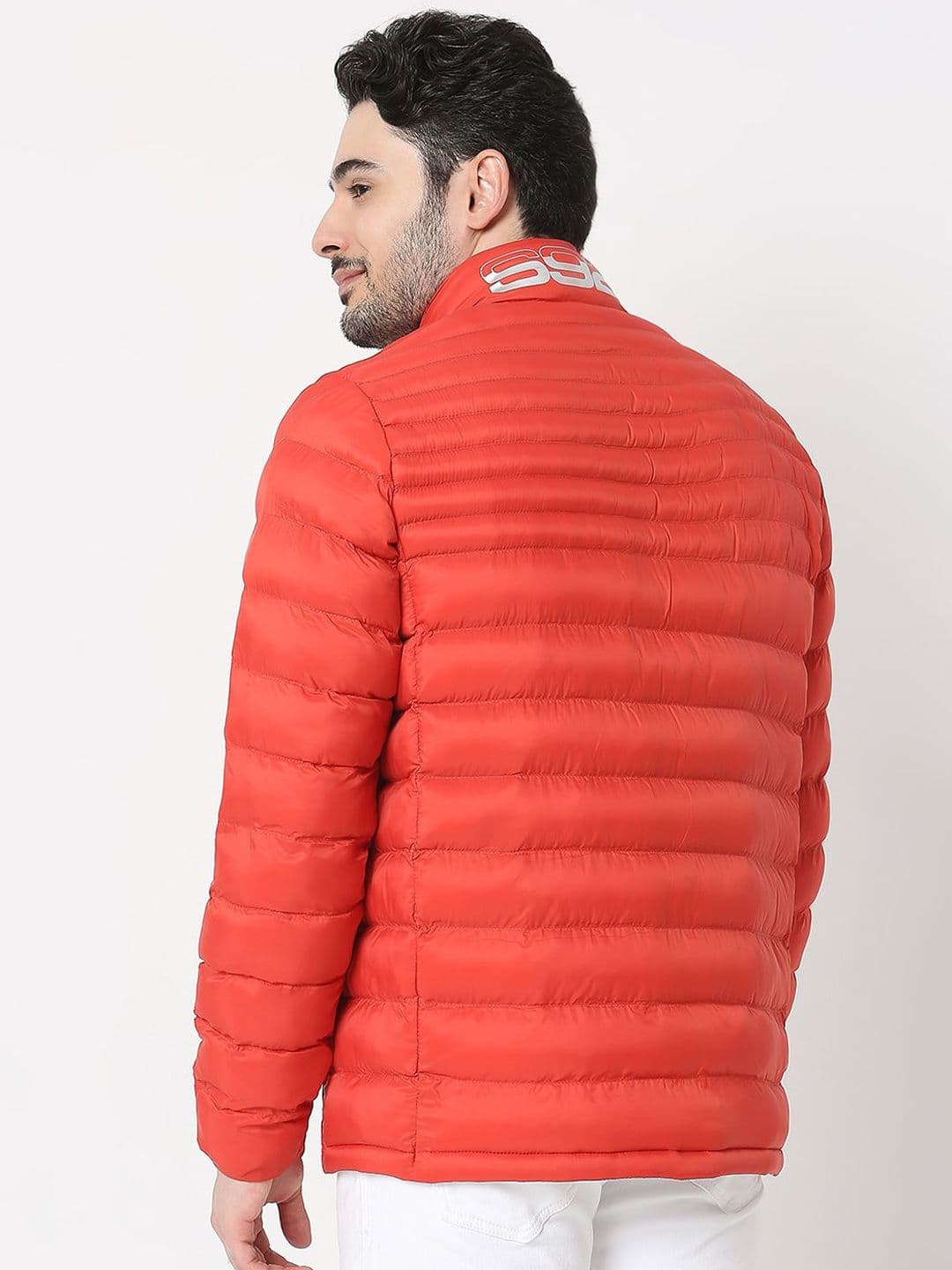 SPYKAR Men Camouflage Striped Longline Puffer Jacket thumbnail 3