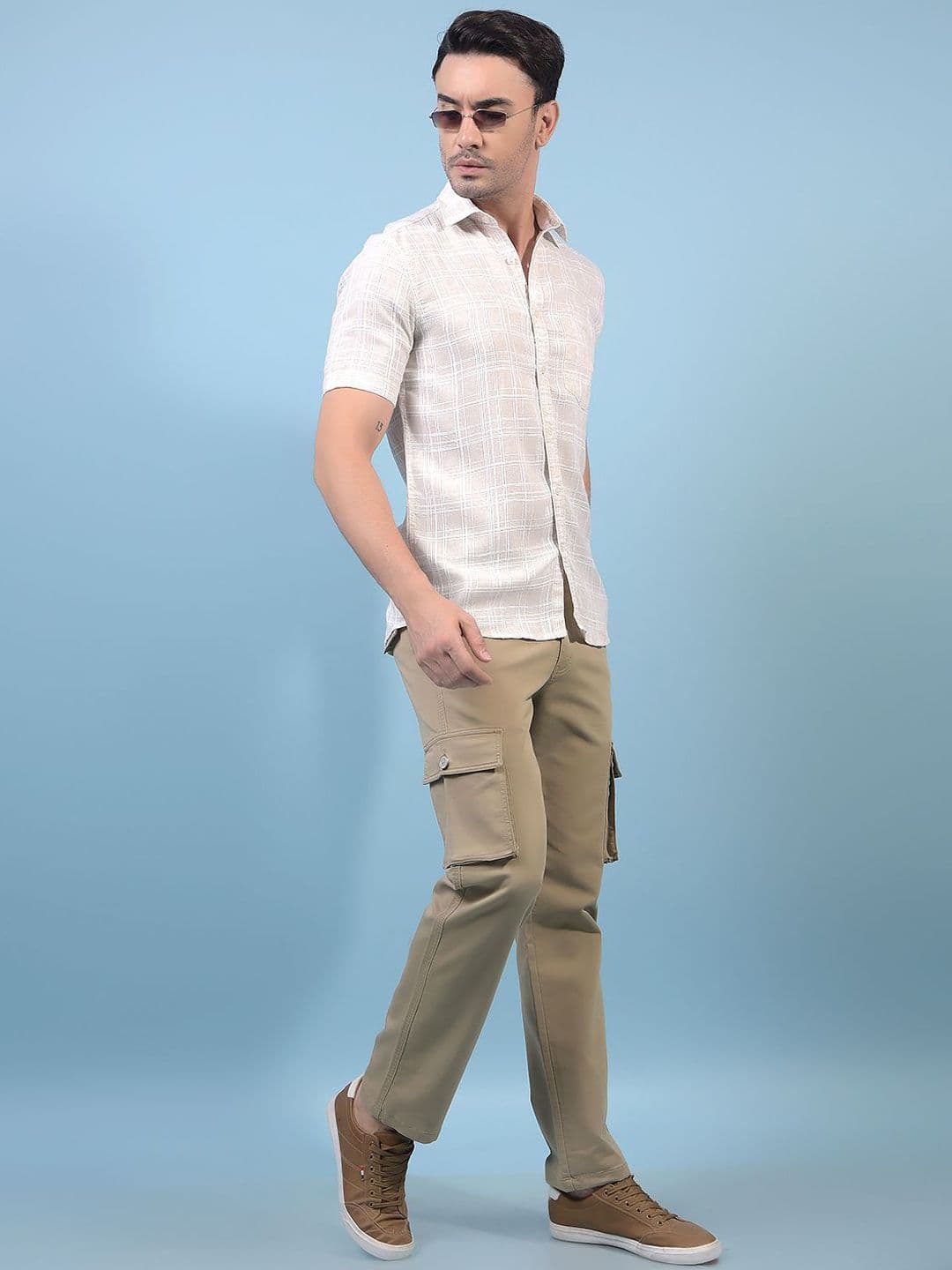 Crimsoune Club Men Regular Fit Mid-Rise Stretchable Cargo Styles Jeans thumbnail 5