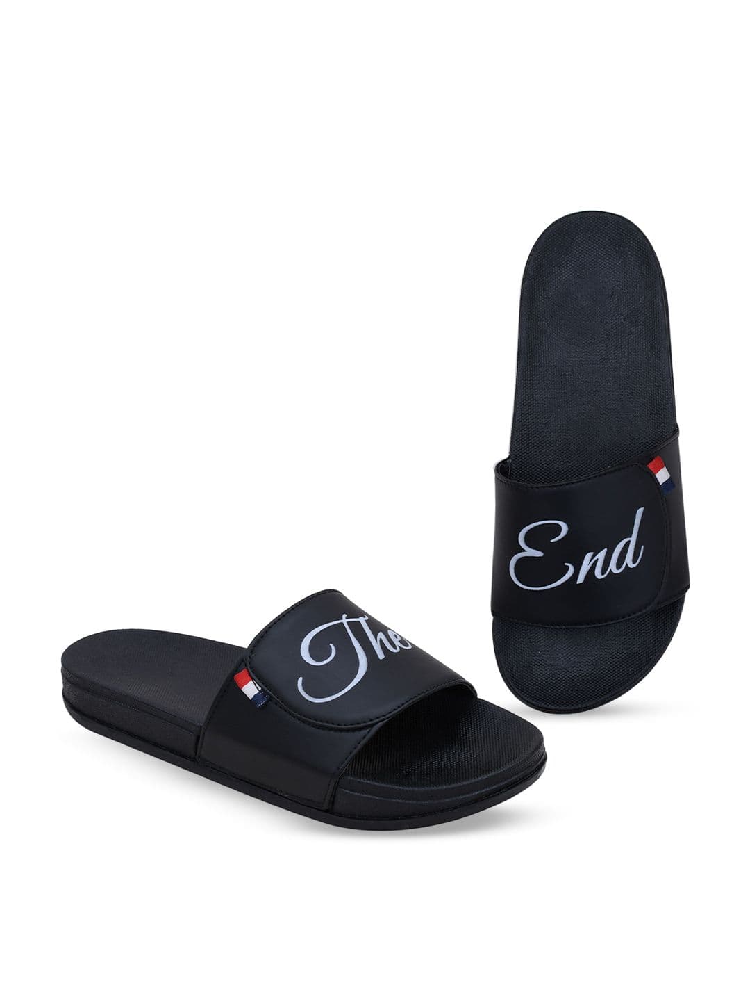 PERY PAO Typography Printed Cushioned Footbed Slippers thumbnail 2