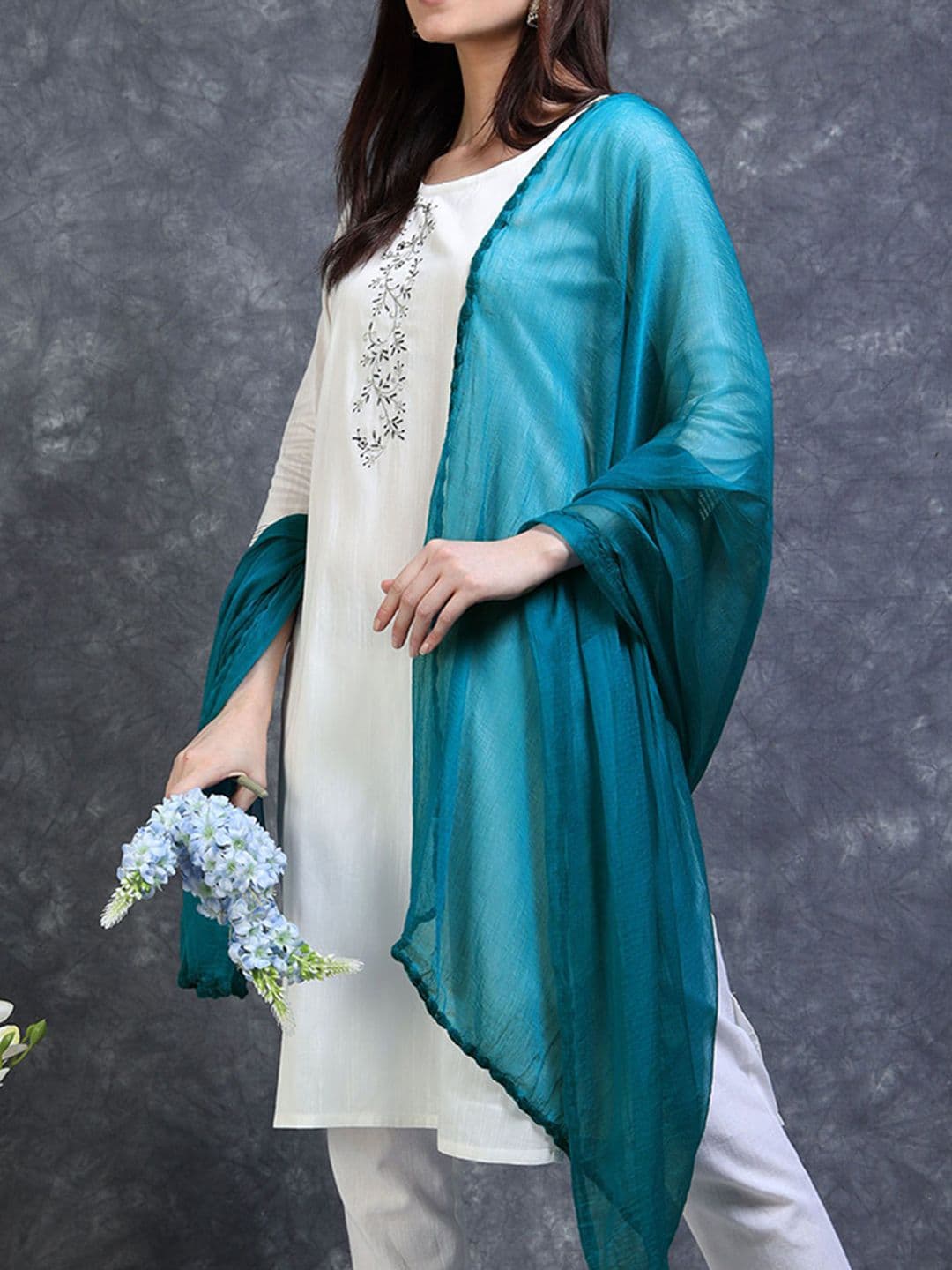 MIRAAN Ethnic Dupatta With Taping Border thumbnail 6