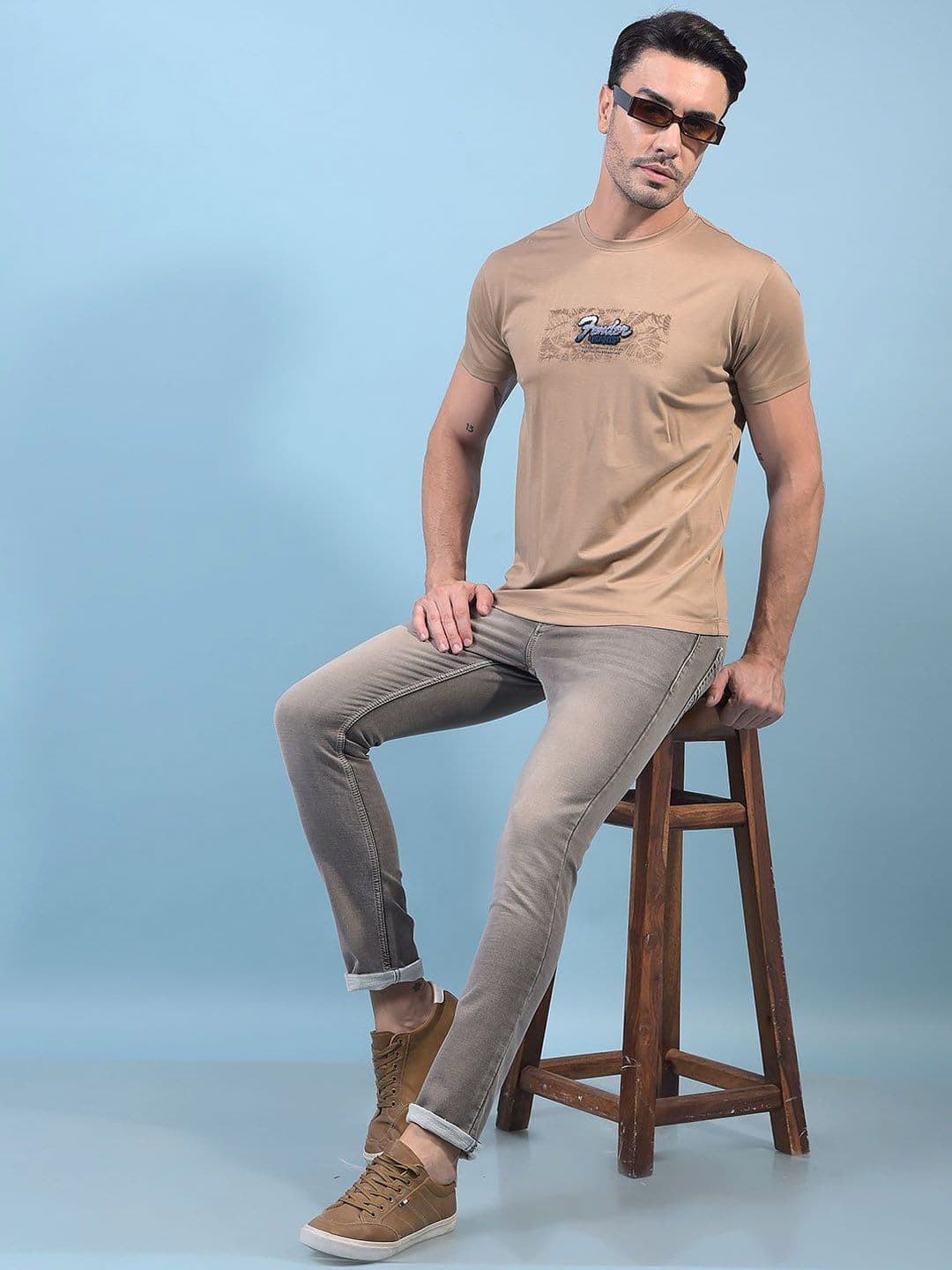 Crimsoune Club Men Slim Fit Mid-Rise Heavy Fade  Jeans thumbnail 3