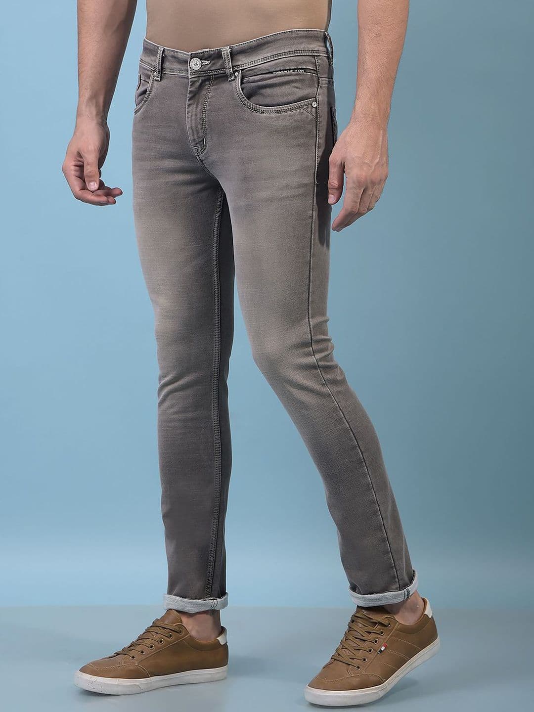 Crimsoune Club Men Slim Fit Mid-Rise Heavy Fade  Jeans thumbnail 5