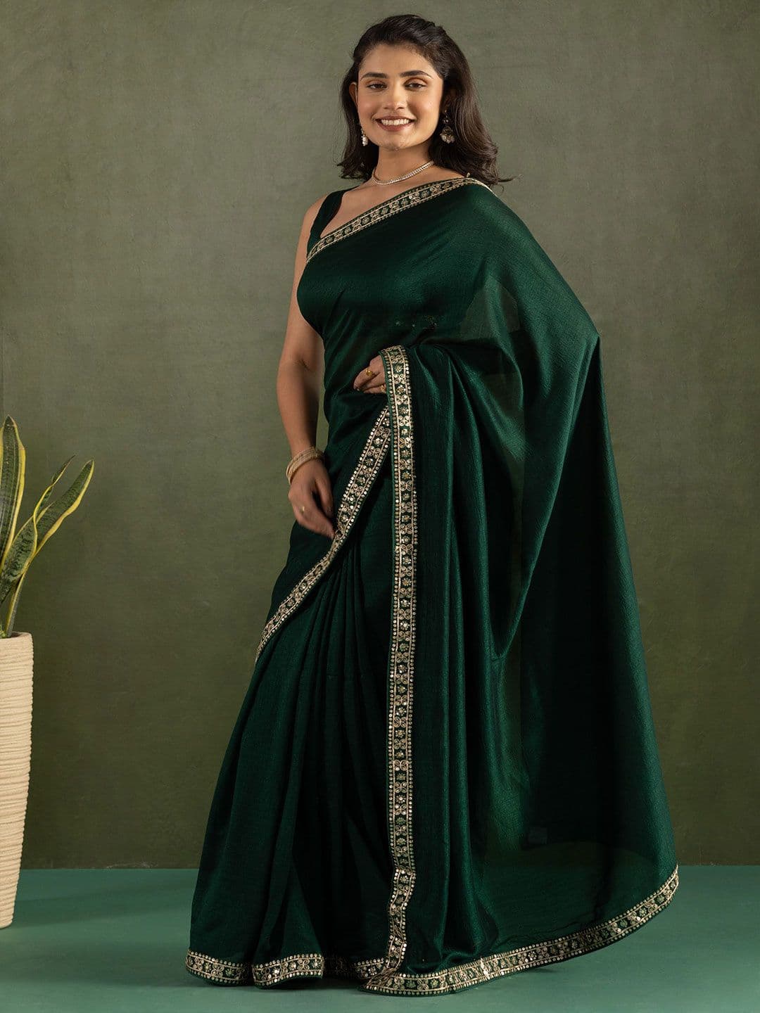 KAYOMMI Pure Chiffon Ready to Wear Saree thumbnail 4