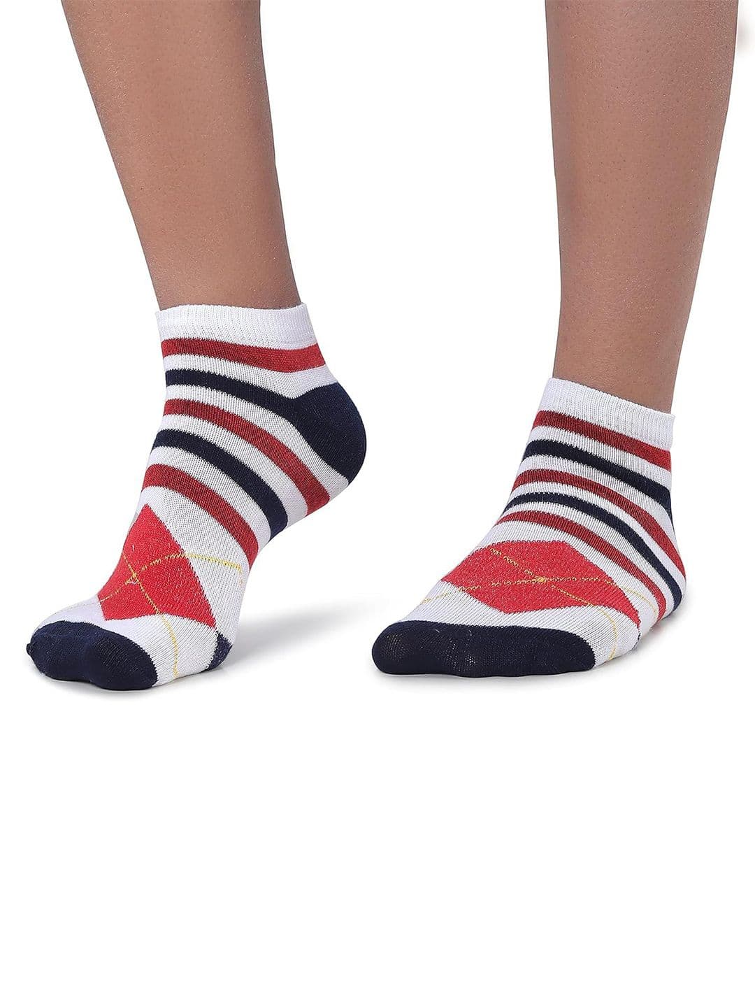 MJE Men Pack Of 5 Patterned Ankle Length Socks thumbnail 6