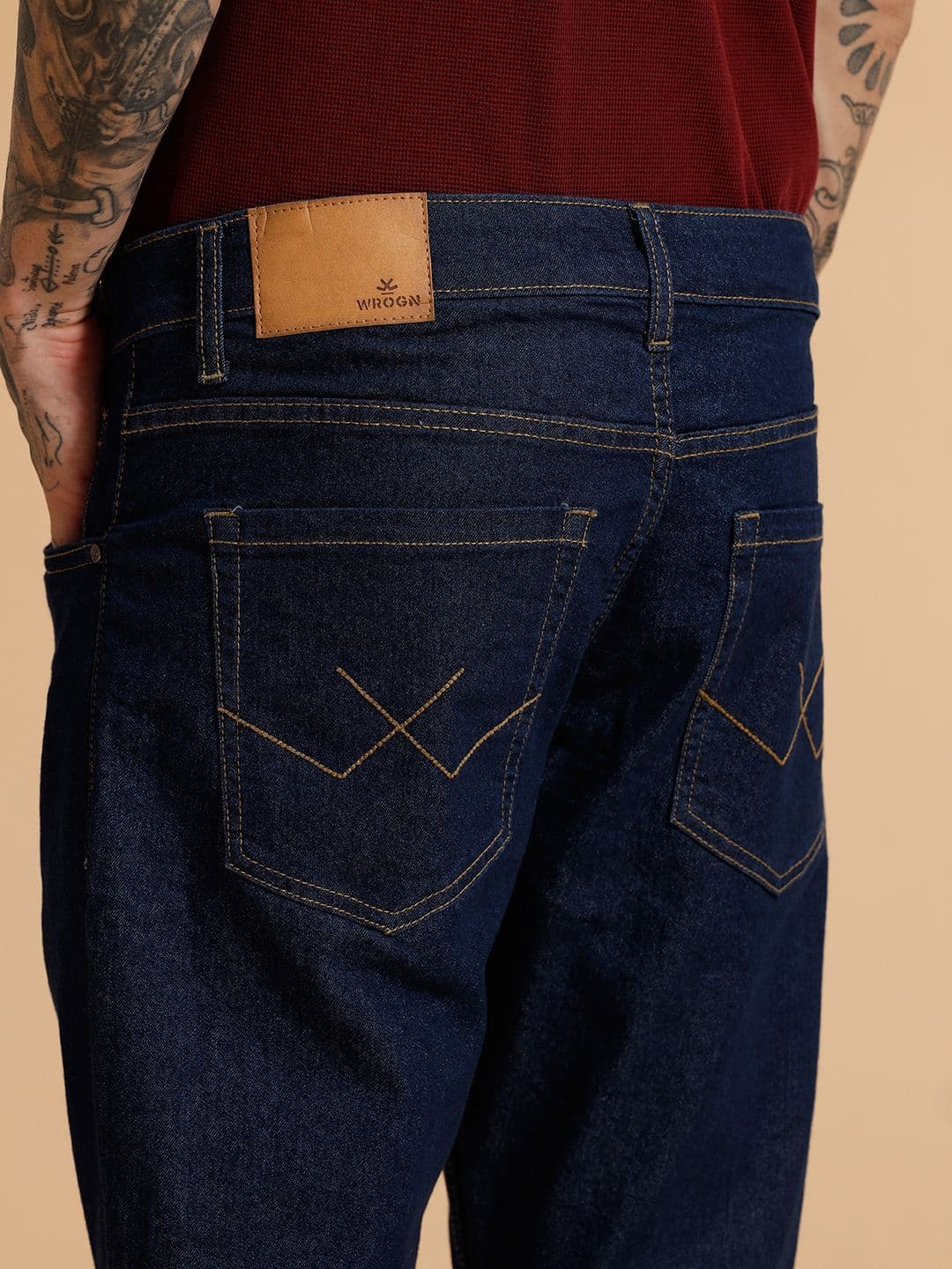 WROGN Men Comfort Slim Fit Mid-Rise Jeans thumbnail 5