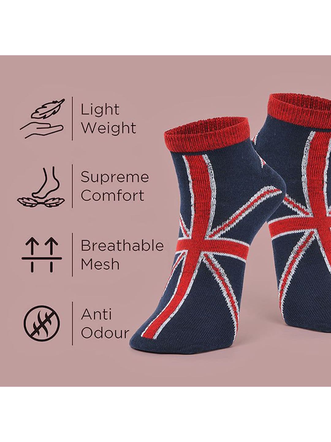 MJE Men Pack Of 5 Patterned Ankle Length Socks thumbnail 6