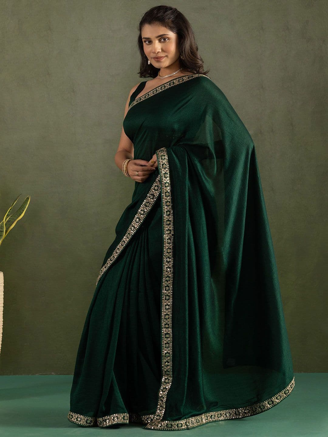 KAYOMMI Pure Chiffon Ready to Wear Saree thumbnail 5