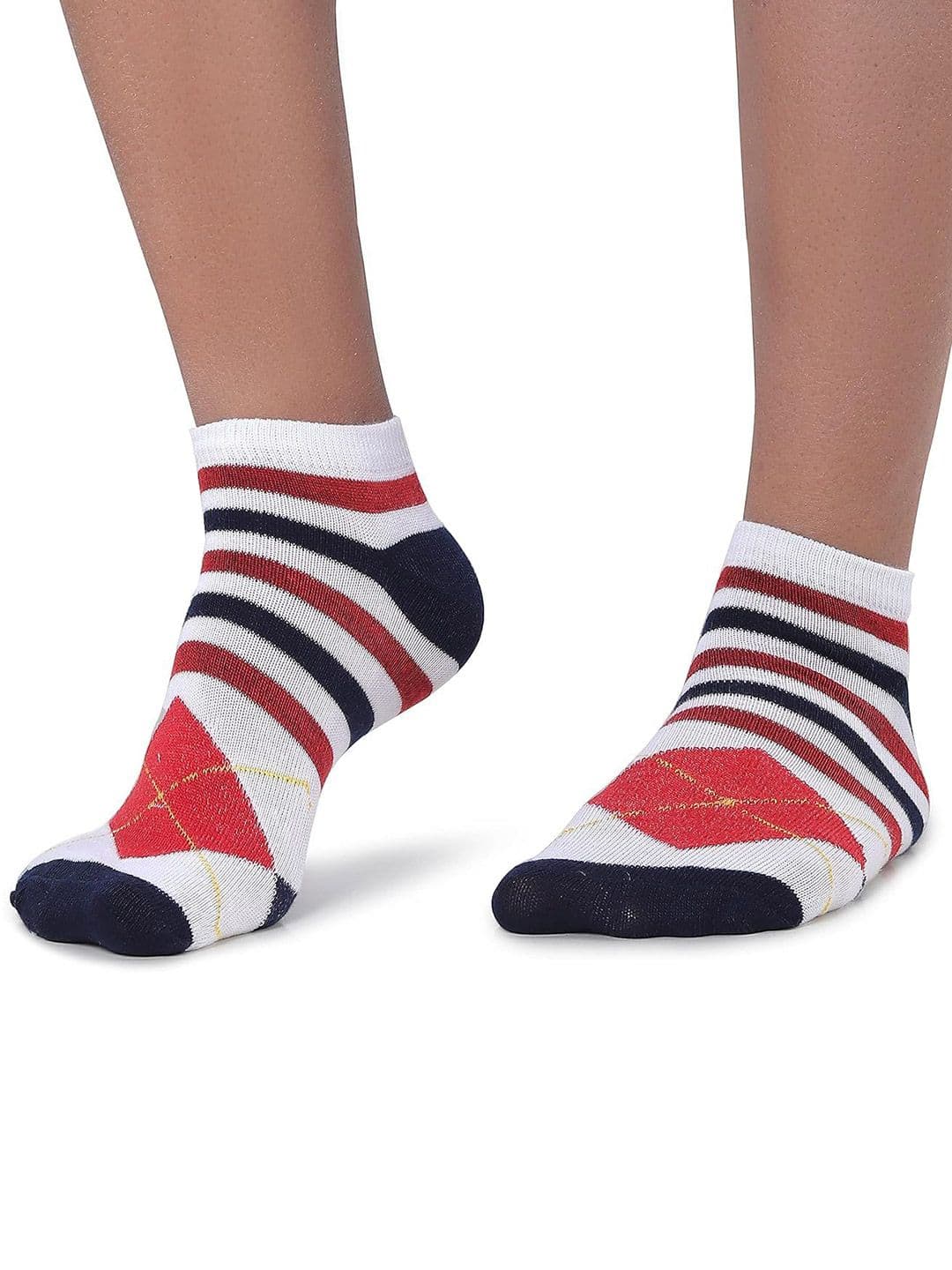 MJE Men Pack Of 5 Patterned Ankle Length Socks thumbnail 6