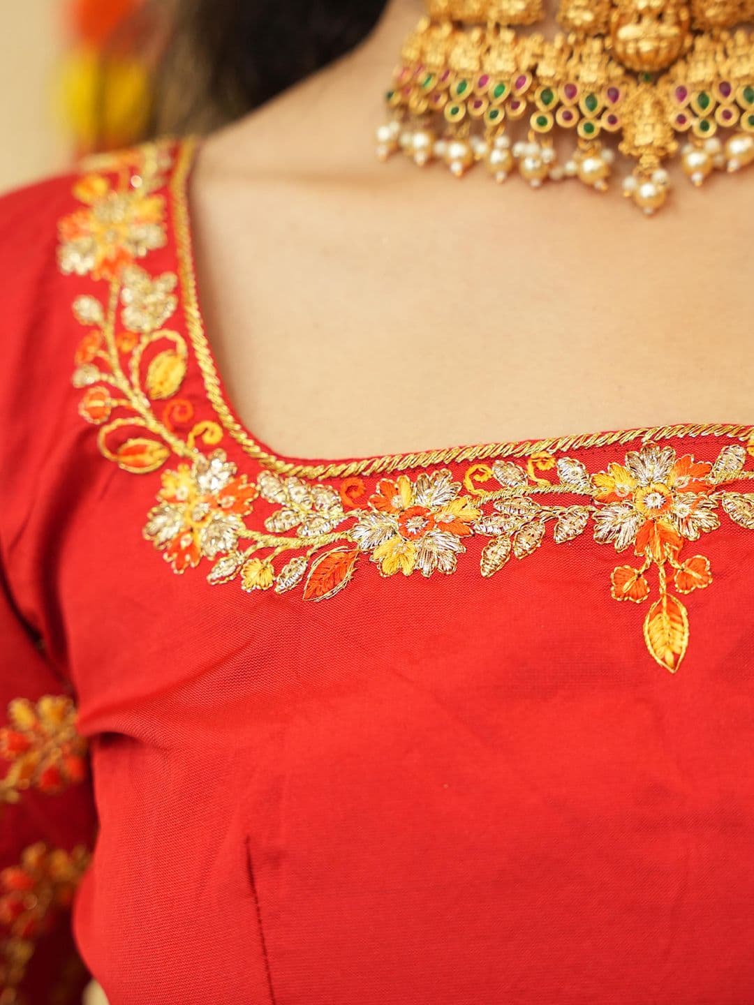 Fabcartz Embroidered Semi-Stitched Lehenga & Unstitched Blouse With Dupatta thumbnail 2