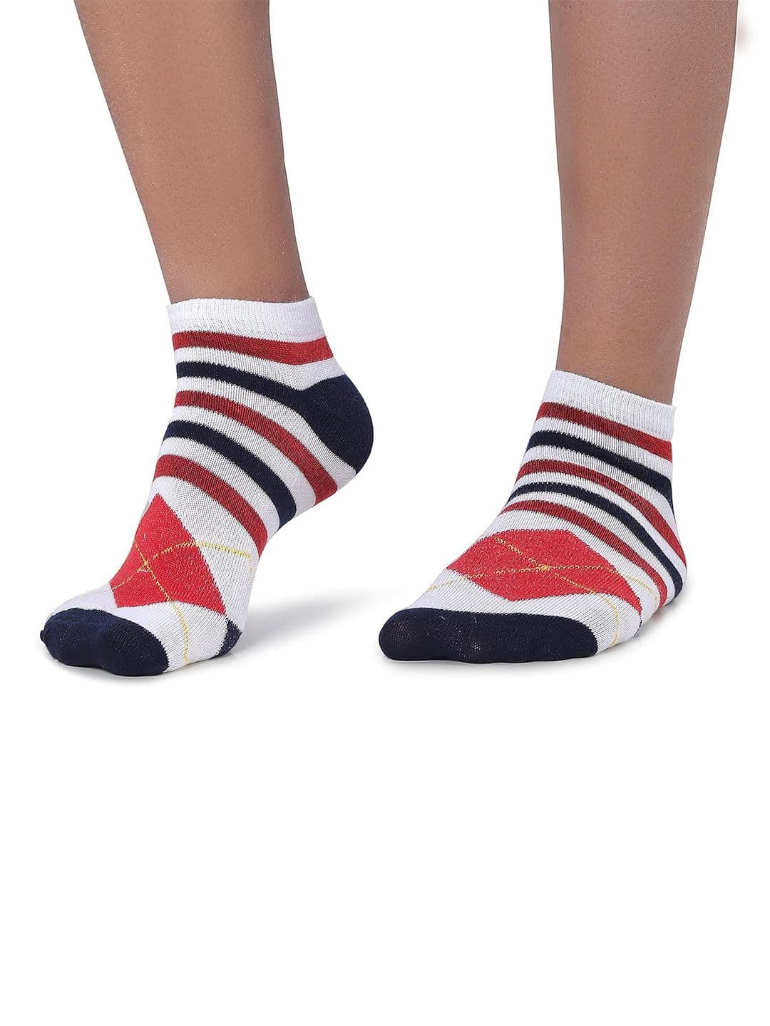 MJE Men Pack Of 5 Patterned Ankle Length Socks thumbnail 2