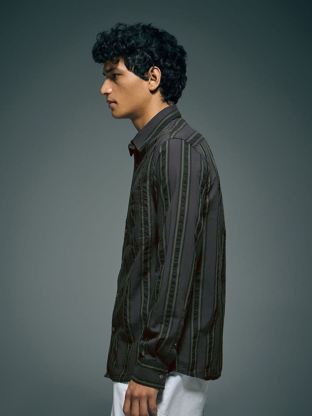 Flying Machine Men Classic Striped Casual Shirt thumbnail 4