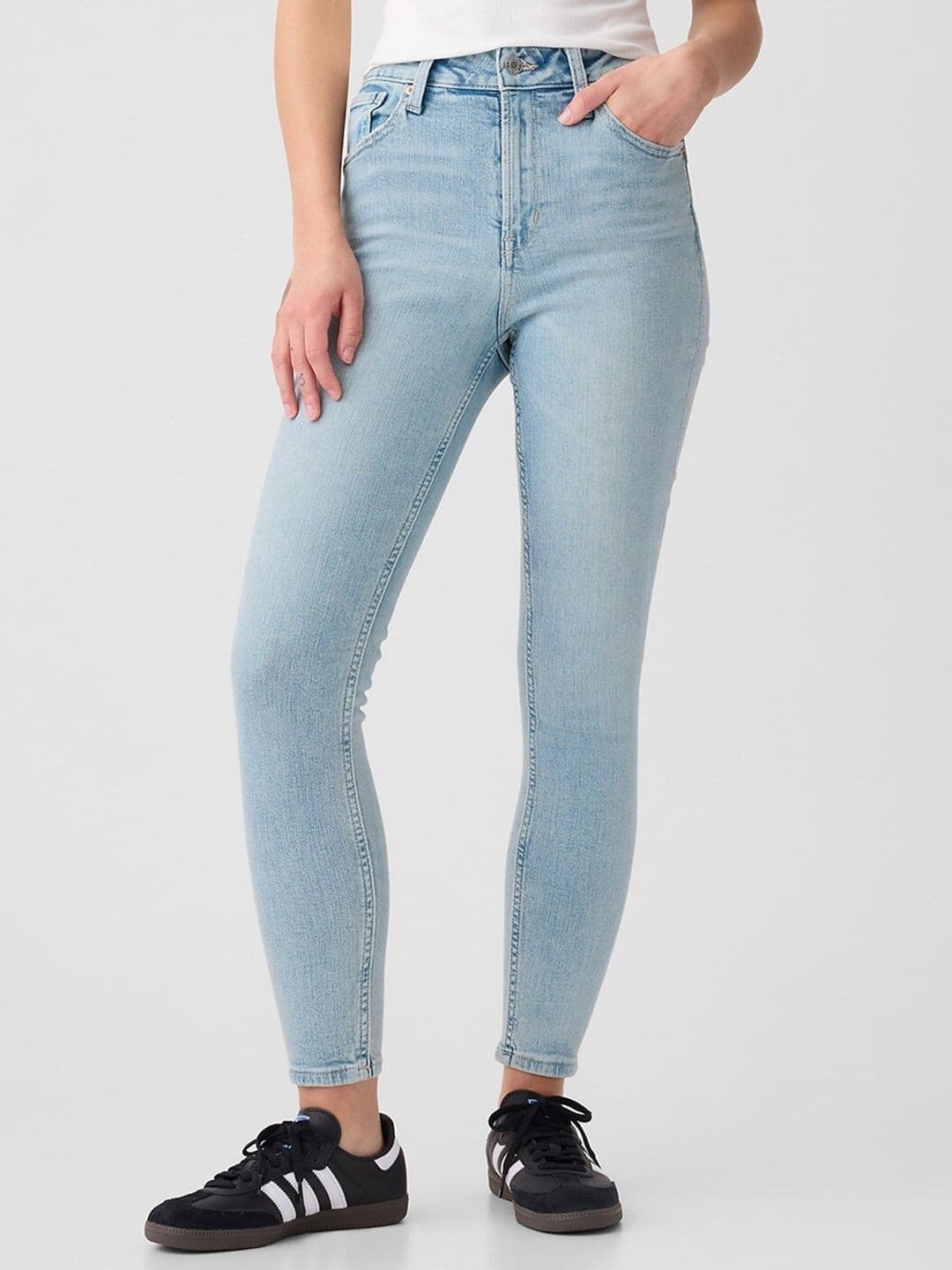 GAP Women High-Rise Stretchable Cropped Skinny Fit Jeans - view 1