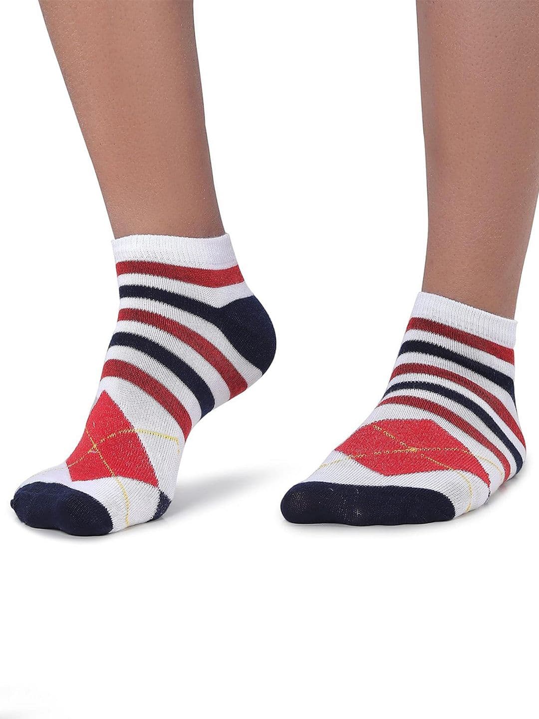 MJE Men Pack Of 5 Patterned Ankle Length Socks thumbnail 6