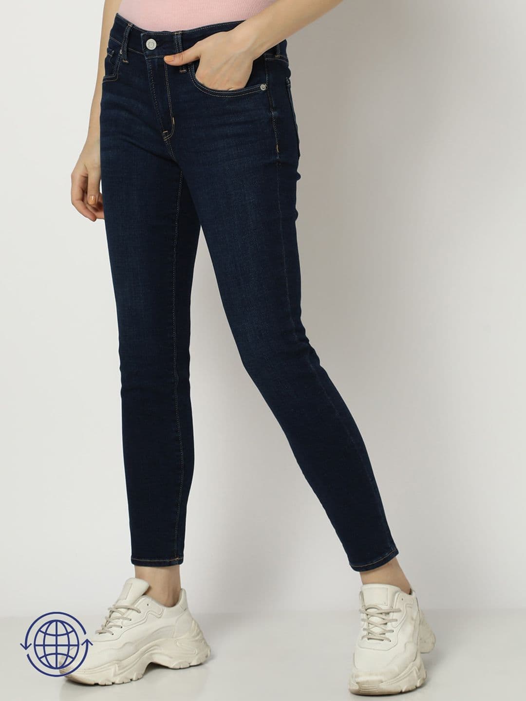 GAP Women Mid-Rise Pure Cotton Regular Fit Jeans - view 1