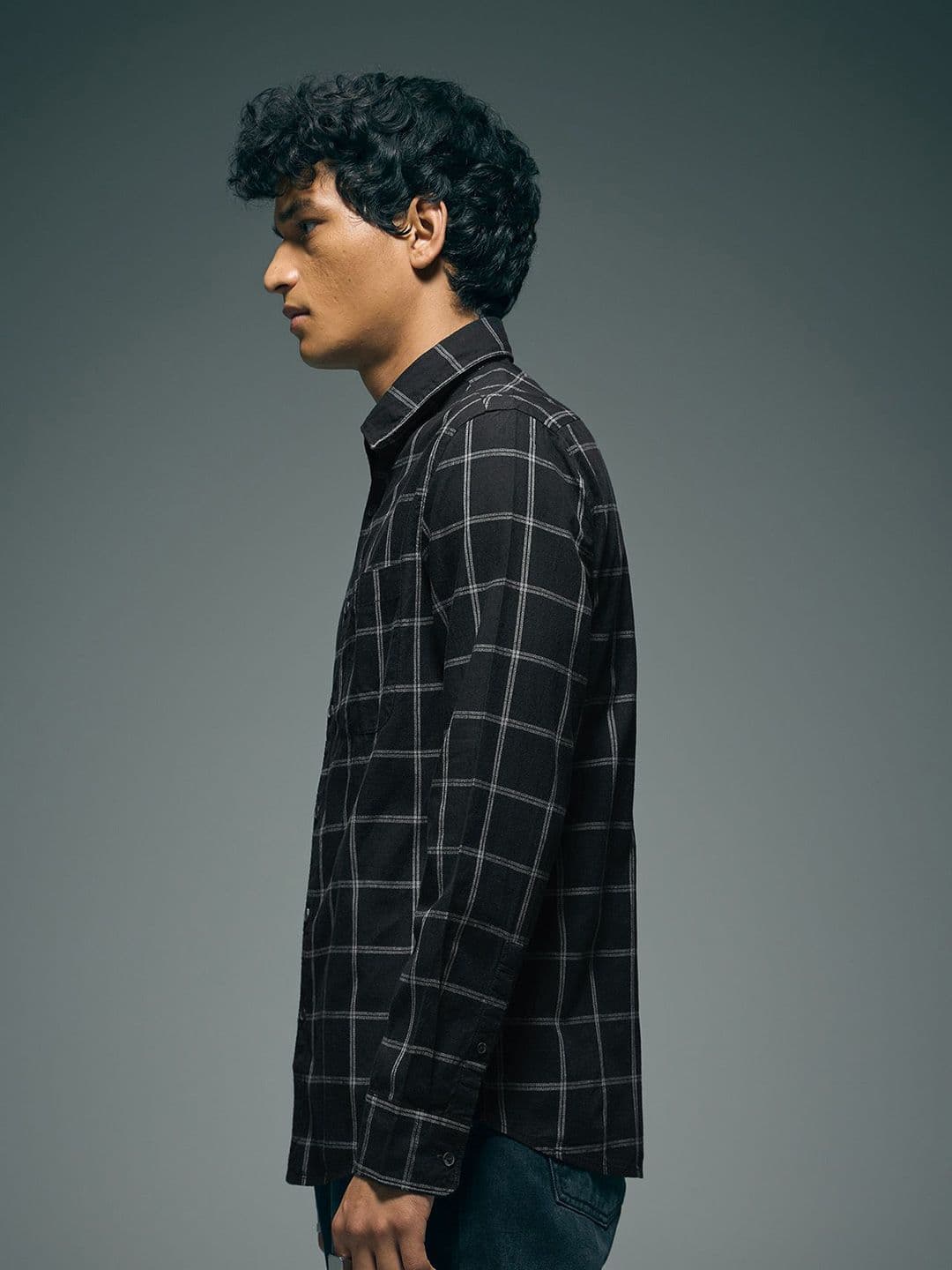 Flying Machine Men Slim Fit Checked Casual Shirt thumbnail 7