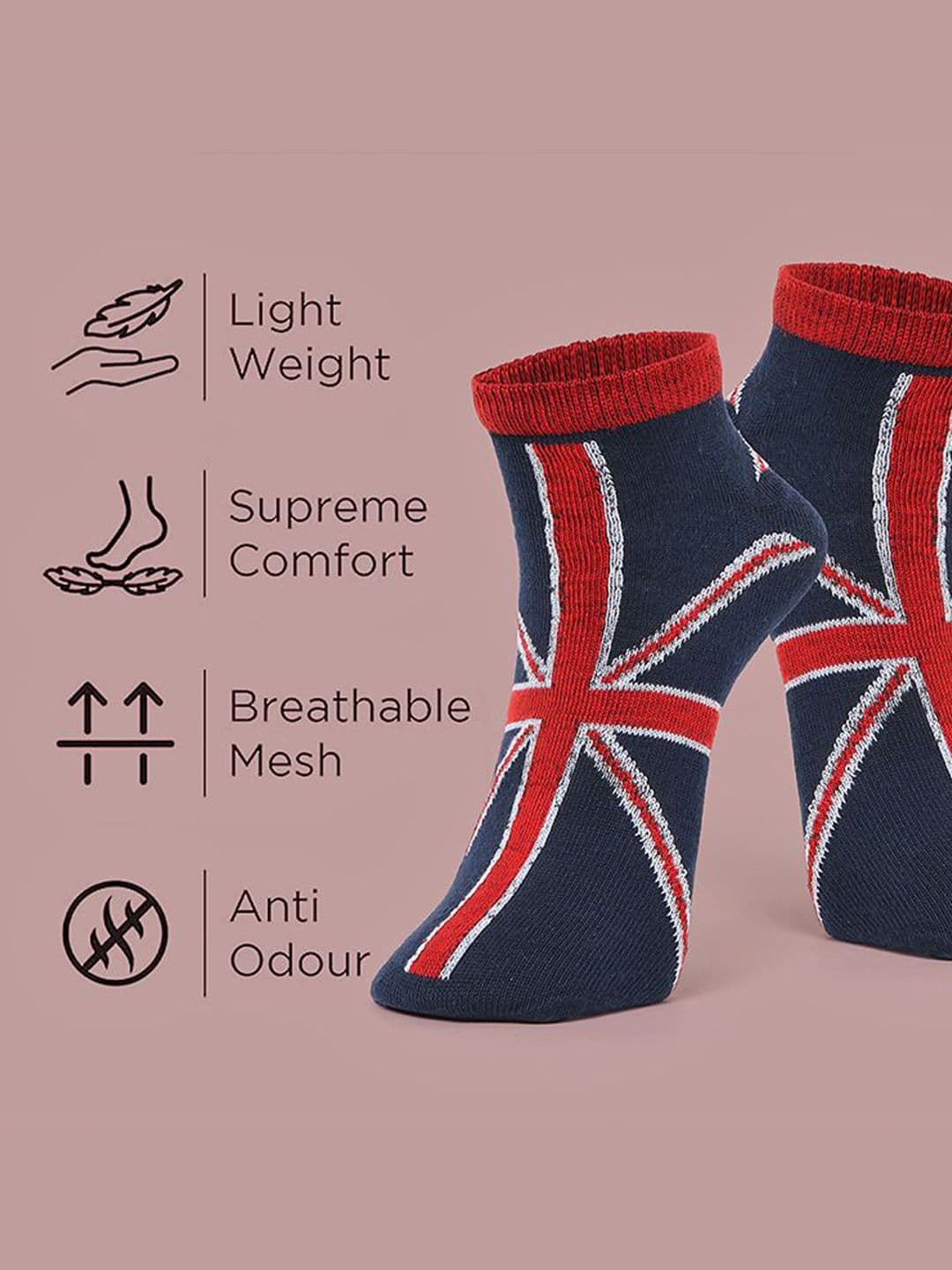 MJE Men Pack Of 5 Striped Ankle Length Socks thumbnail 3